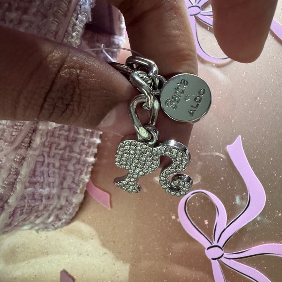 Aldo x BARBIE Pink Tweed Mini Bag with Heart Detail BRAND NEW - Picture 4 of 7